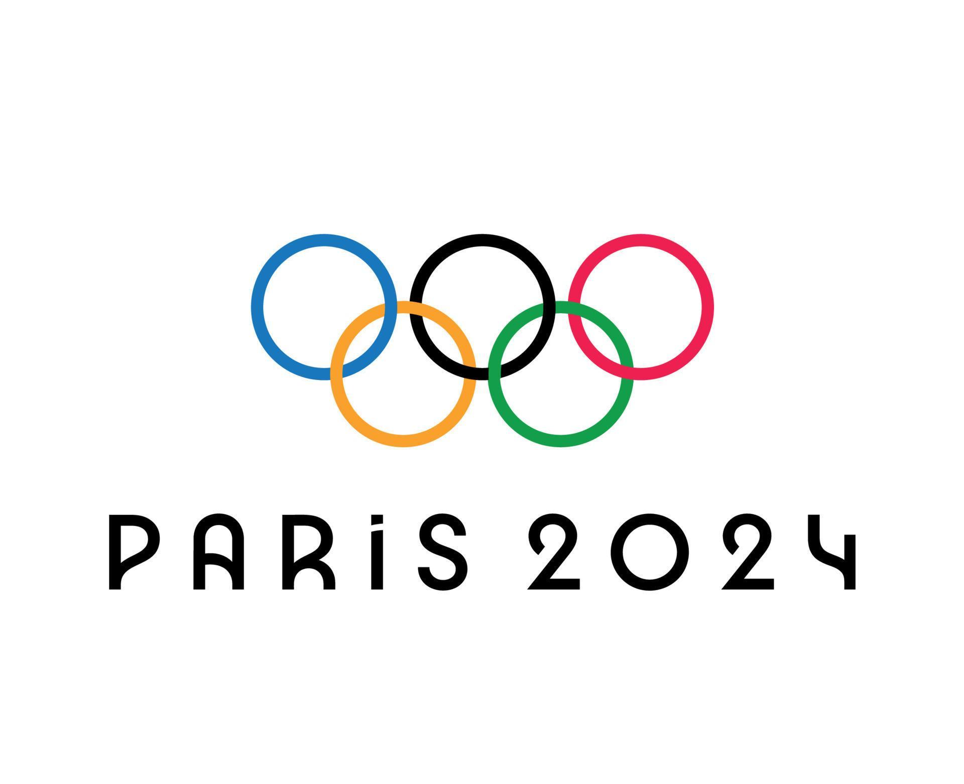 Paris 2025 Olympic Games Official symbol Logo abstract design vector