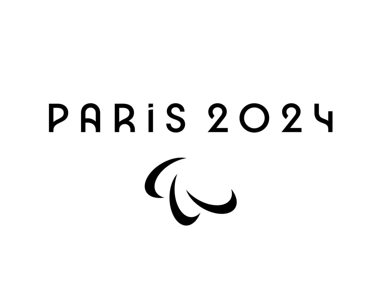 Paralympic Games Paris 2024 Official Logo Black symbol abstract design vector illustration