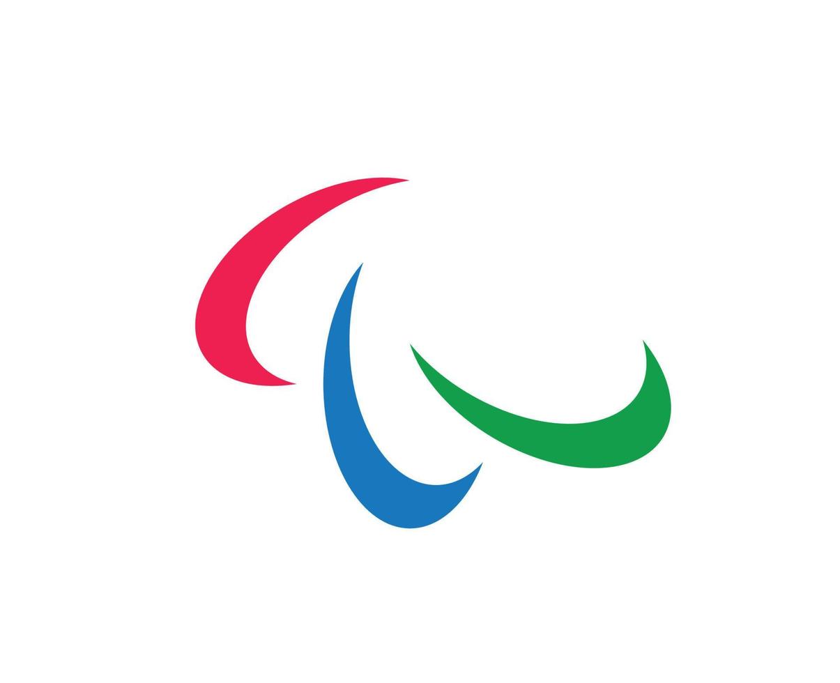 Paralympic Games Official symbol Logo abstract design vector illustration