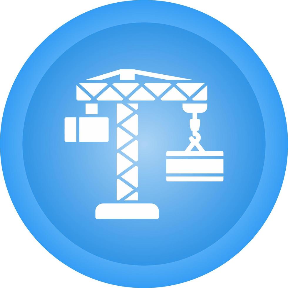 Crane Lifting Vector Icon
