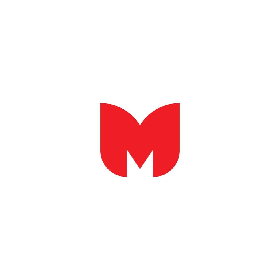 Letter M line logo design vector