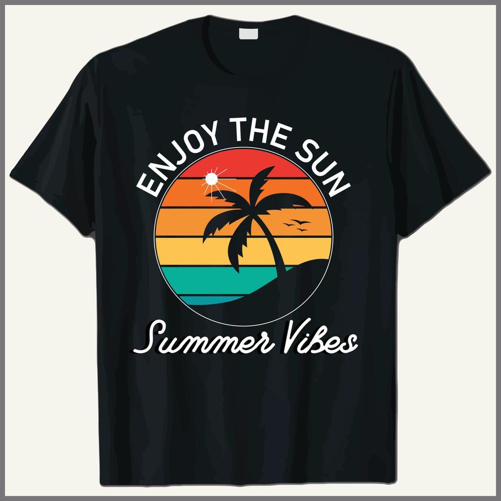 t camisa verano retro Clásico vector ilustración verano paraíso