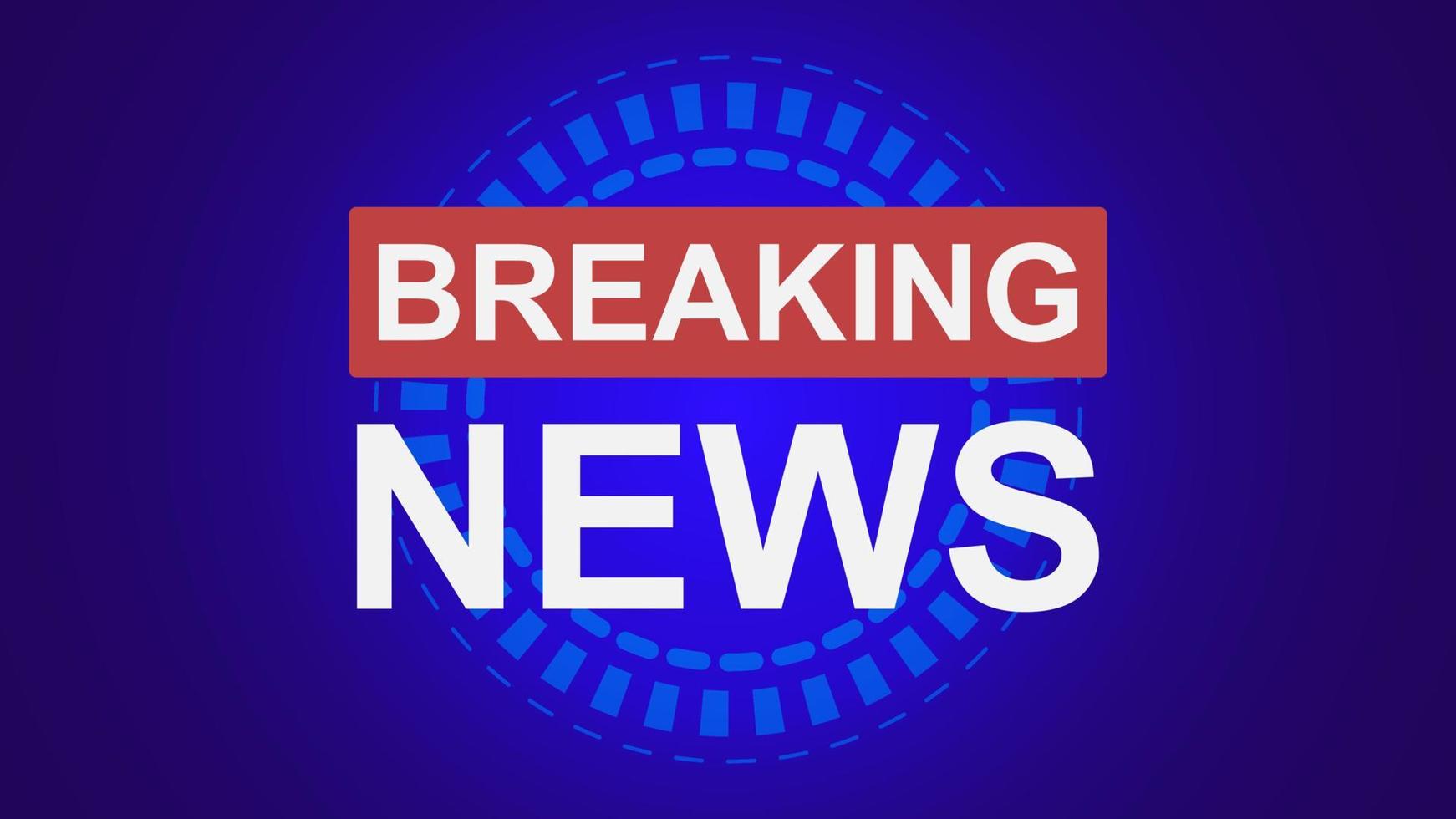Breaking news background with round circle technology concept. Business and technology news backdrop. Vector illustration.
