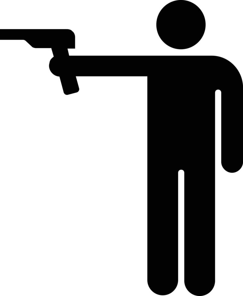 armado hombre pistola violencia crimen ilustración vector