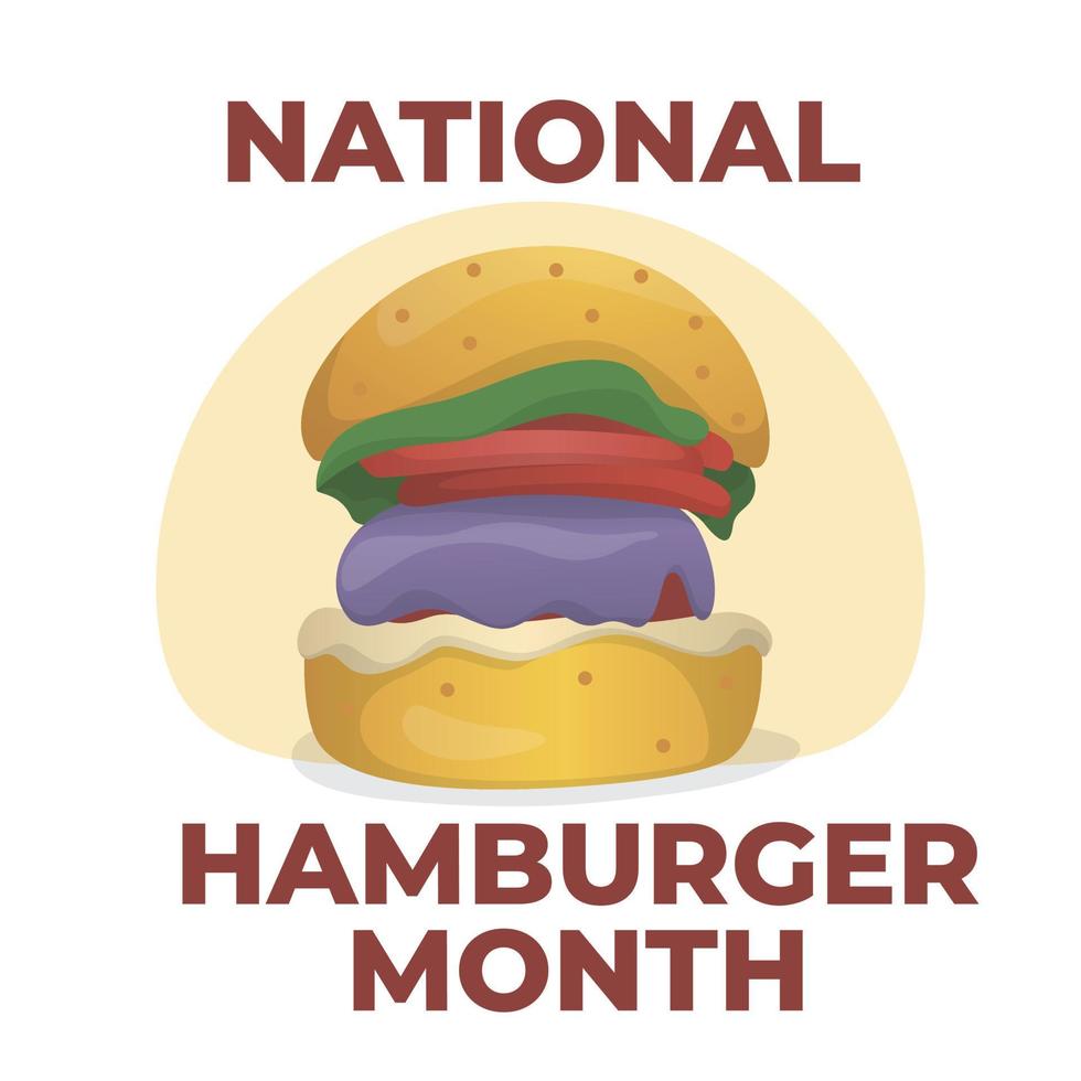 vector graphic of national hamburger month good for national hamburger