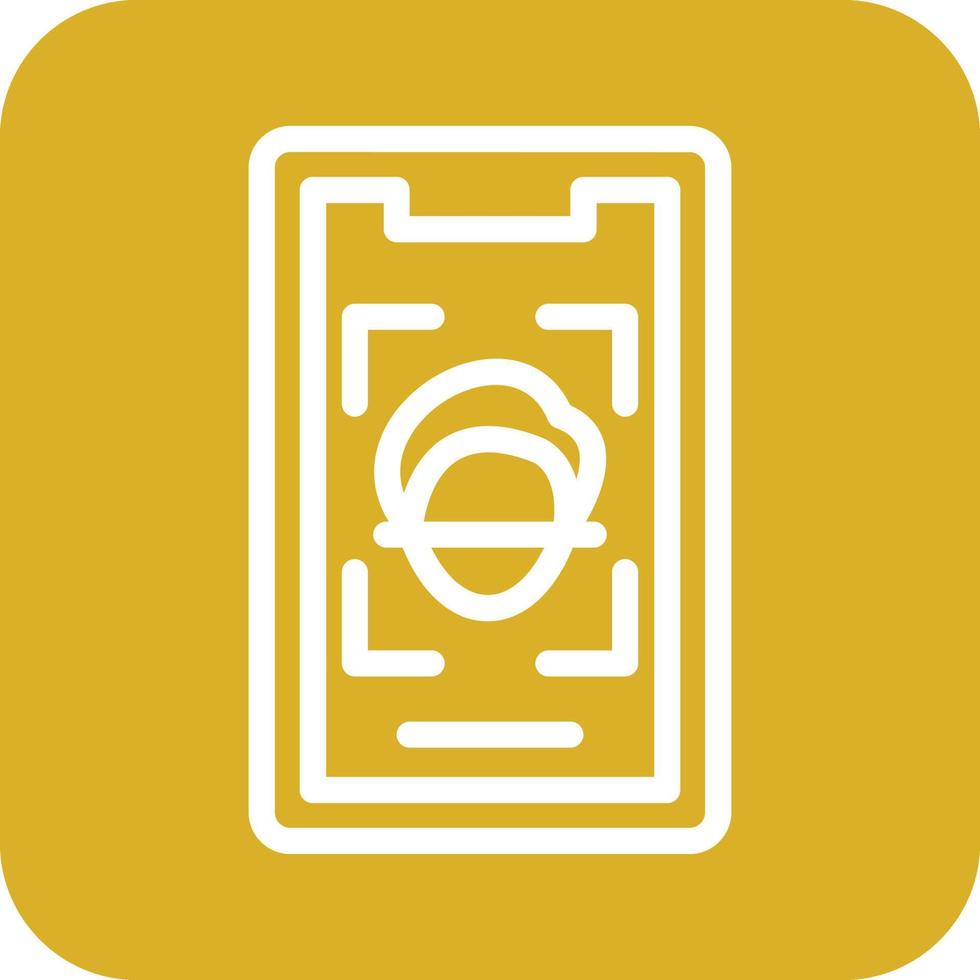 Mobile Face Scan Icon Vector Design