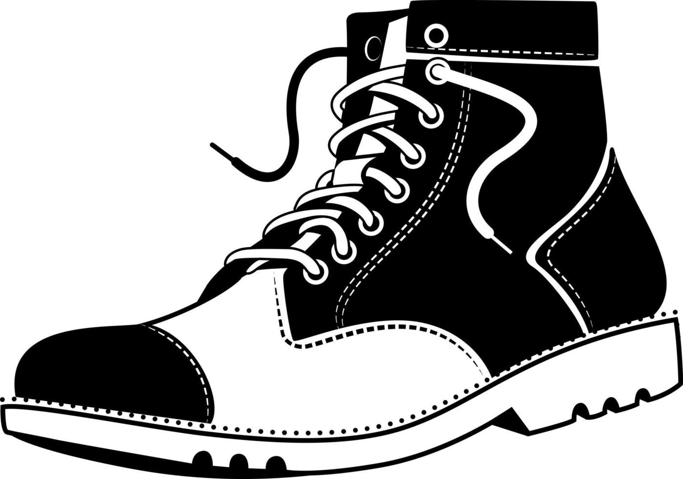 Black And White Vector Clip Art Of A Shoe