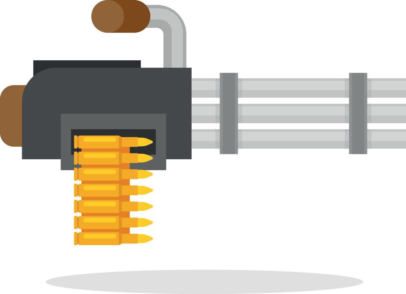 Automatic Machine Gun, Vector Clip Art