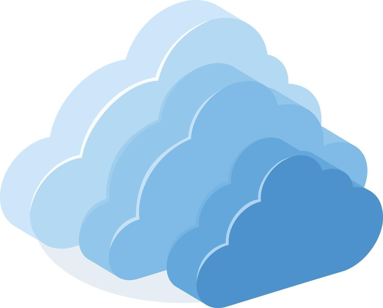 Vector Image Of Blue Clouds