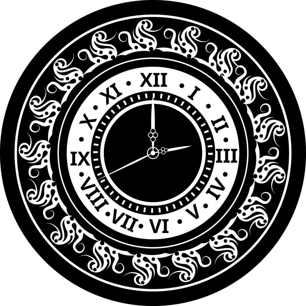 Vector Image Of A Clock With Roman Numbers 22824206 Vector Art at Vecteezy