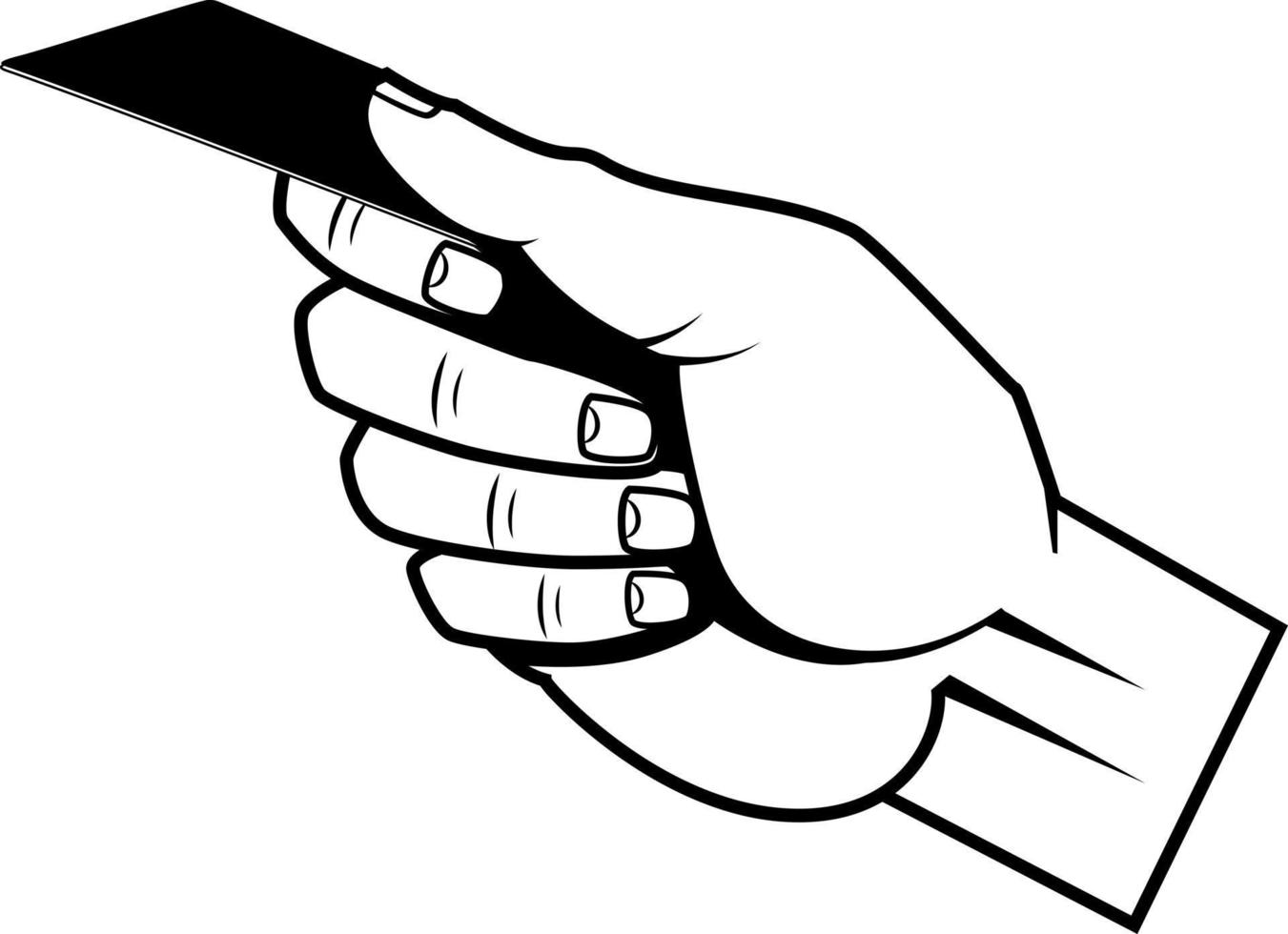 Vector Illustration Of A Hand Holding A Black Card