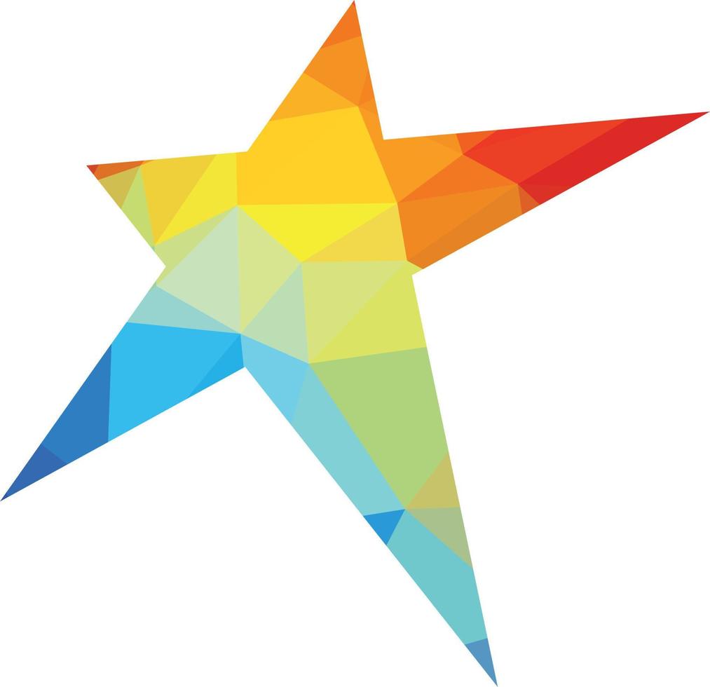 Image Of A Star With Geometric Pattern vector