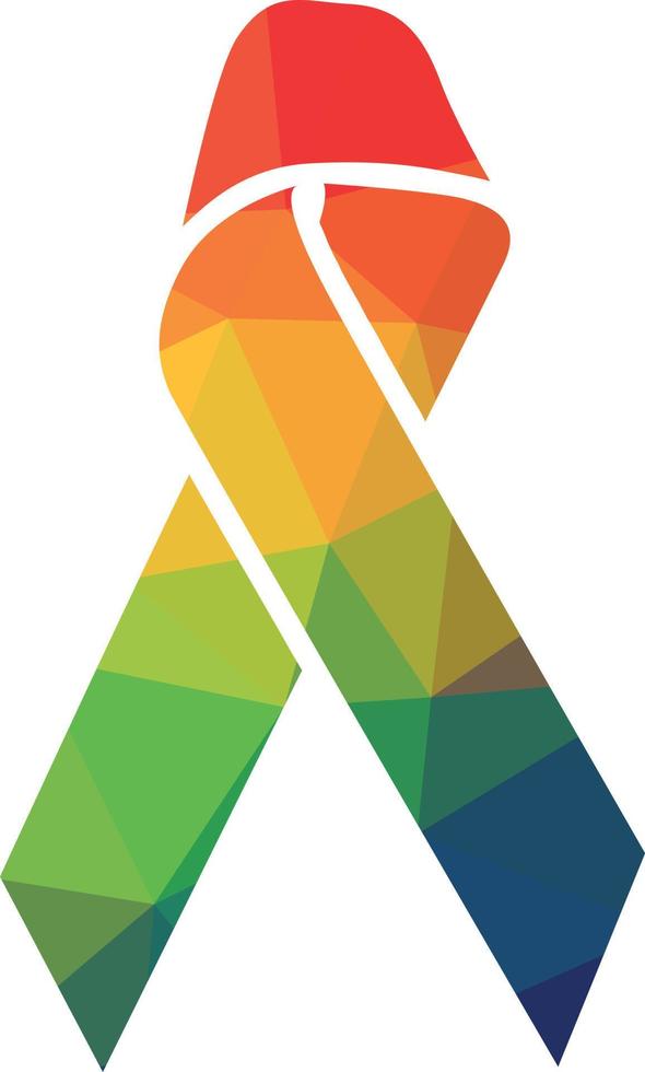 Silhouette Of A Ribbon In Bright Colors vector