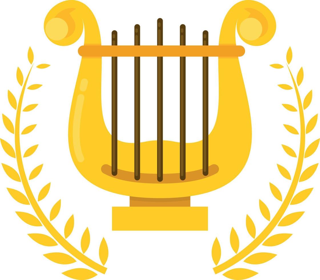 Illustration Of A Lyre, String Instrument vector