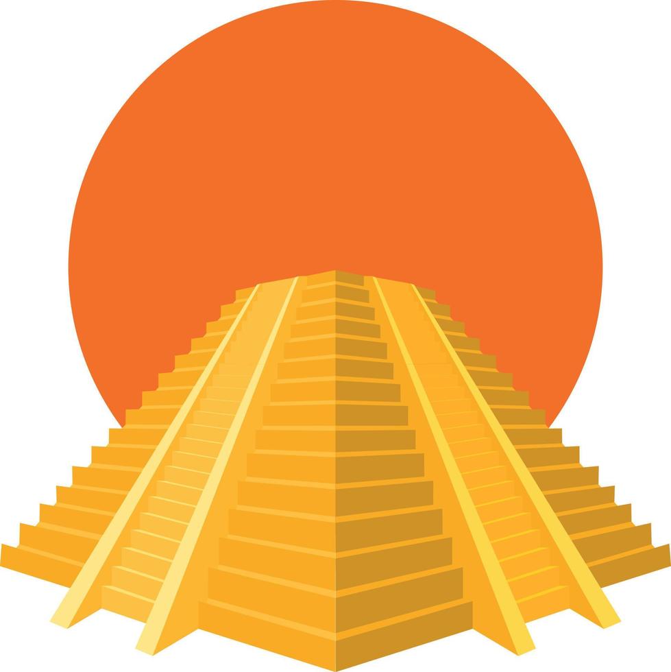 Vector Illustration Of A Typical Pyramid From Ancient Times