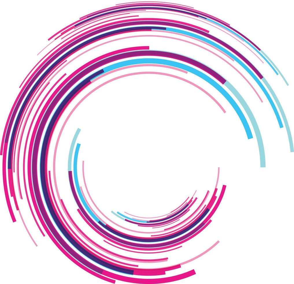 Colored Semicircles On White Background vector