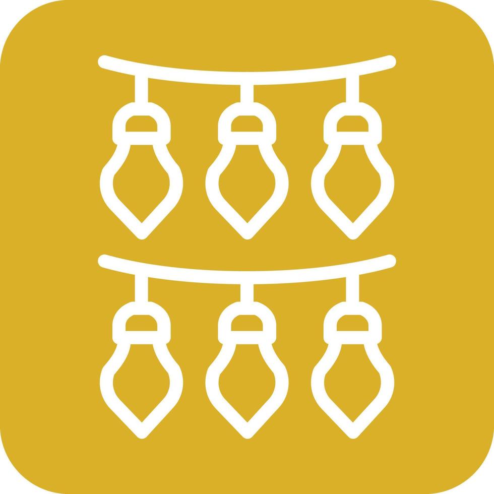New Year Lights Icon Vector Design