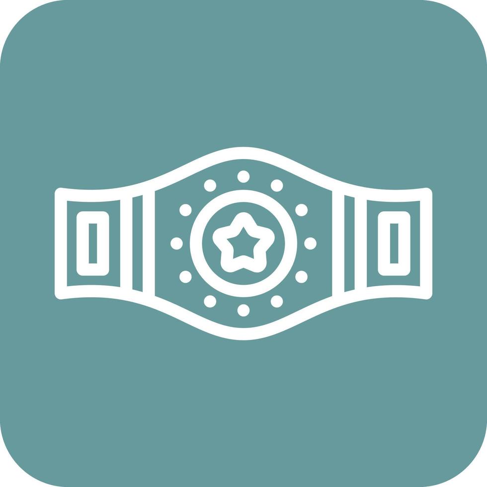 Champion Belt Icon Vector Design