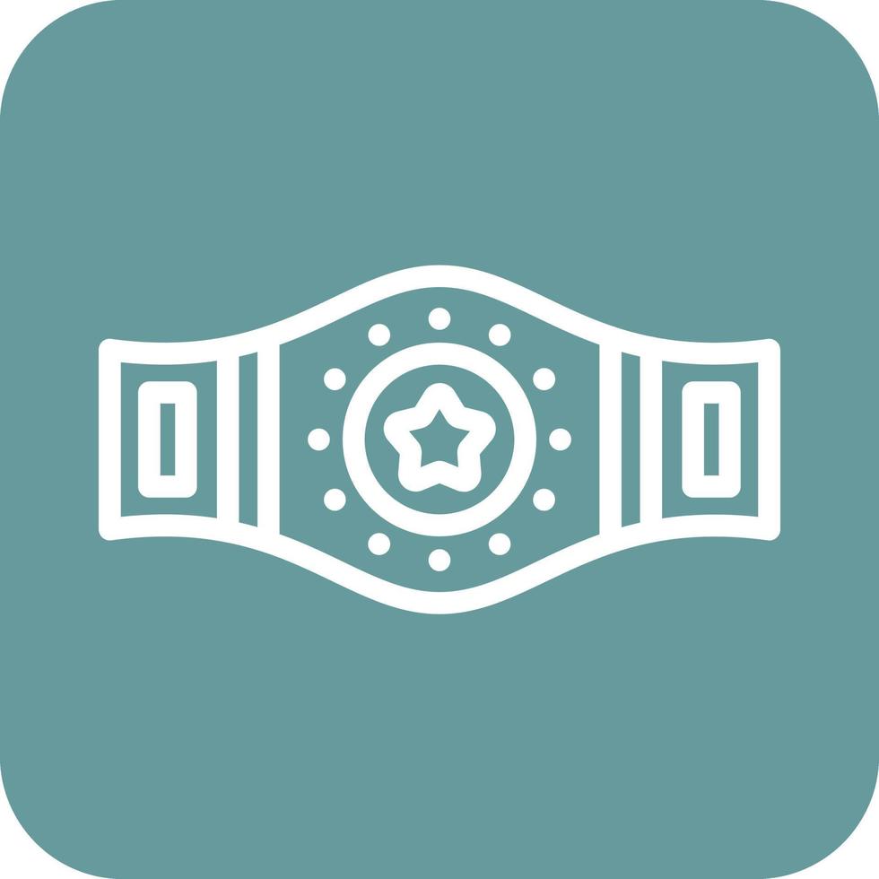 Champion Belt Icon Vector Design