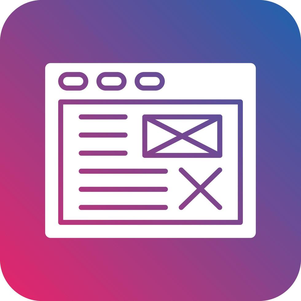 Wireframe Icon Vector Design