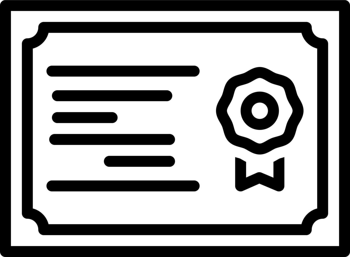 line icon for certification vector