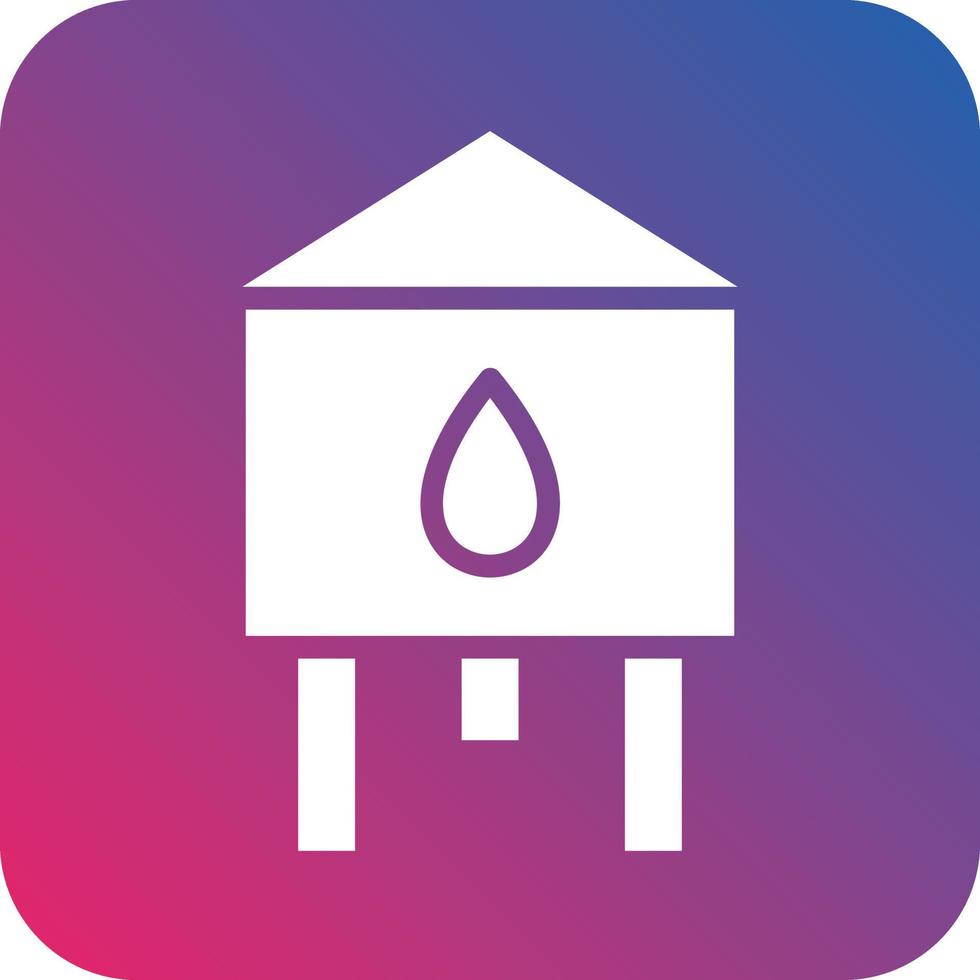 Water Tower Icon Vector Design