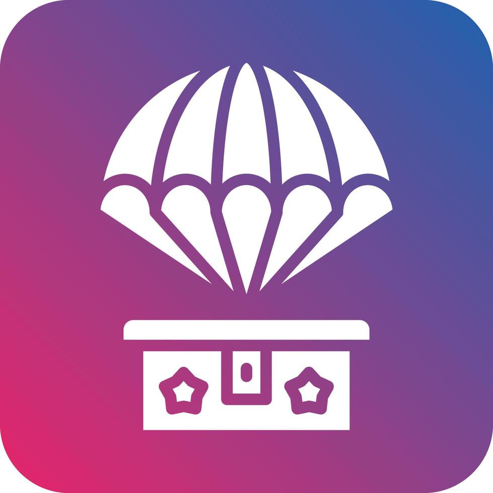 Army Parachute Icon Vector Design