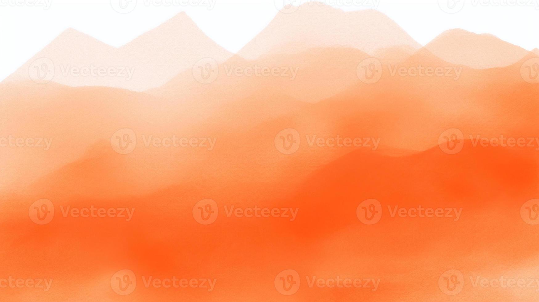 Abstract orange watercolor for background. Digital art painting. Texture paper. photo