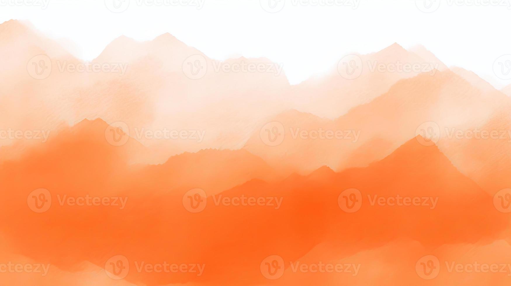 Abstract orange watercolor for background. Digital art painting. Texture paper. photo