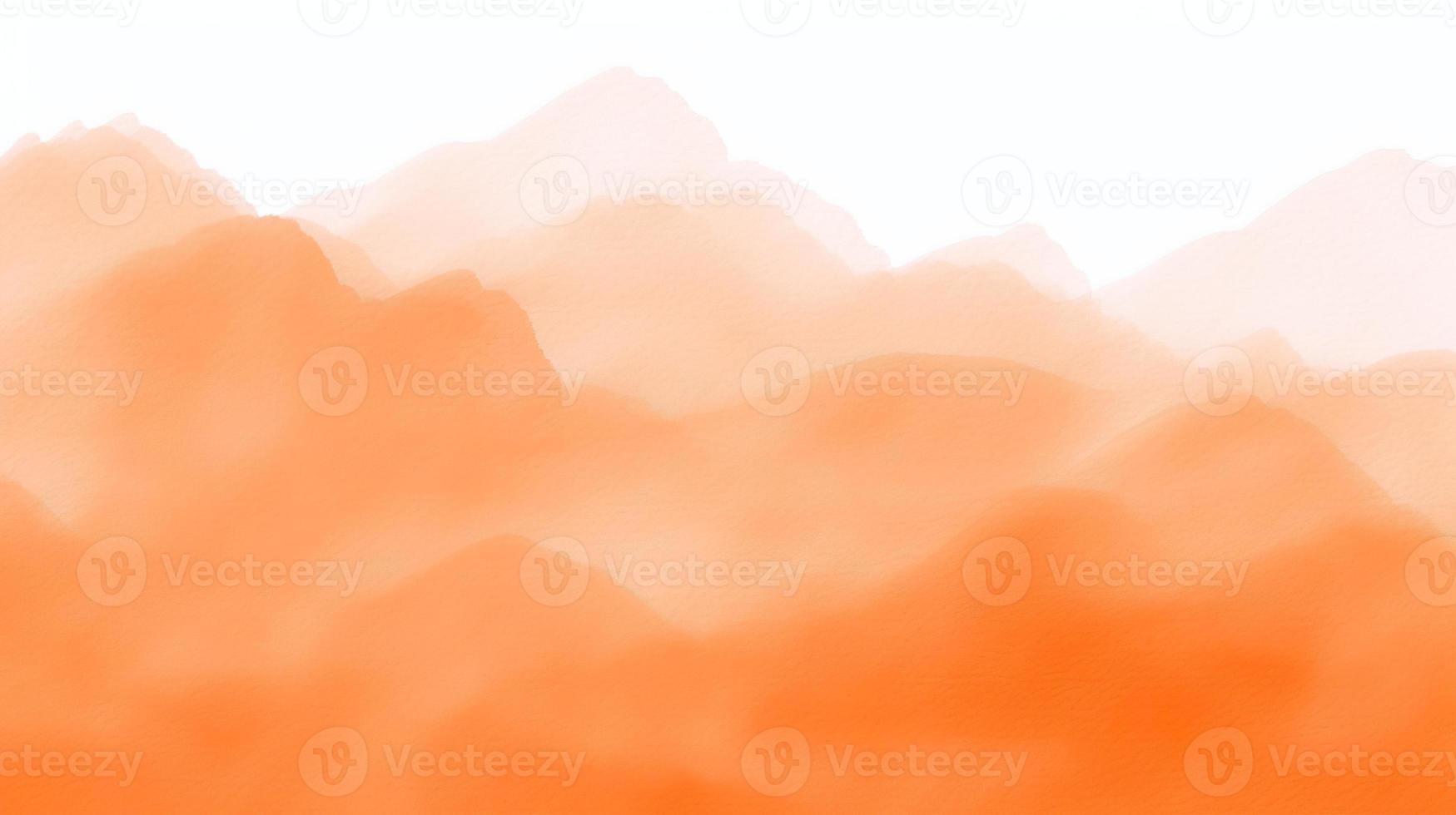 Abstract orange watercolor for background. Digital art painting. Texture paper. photo