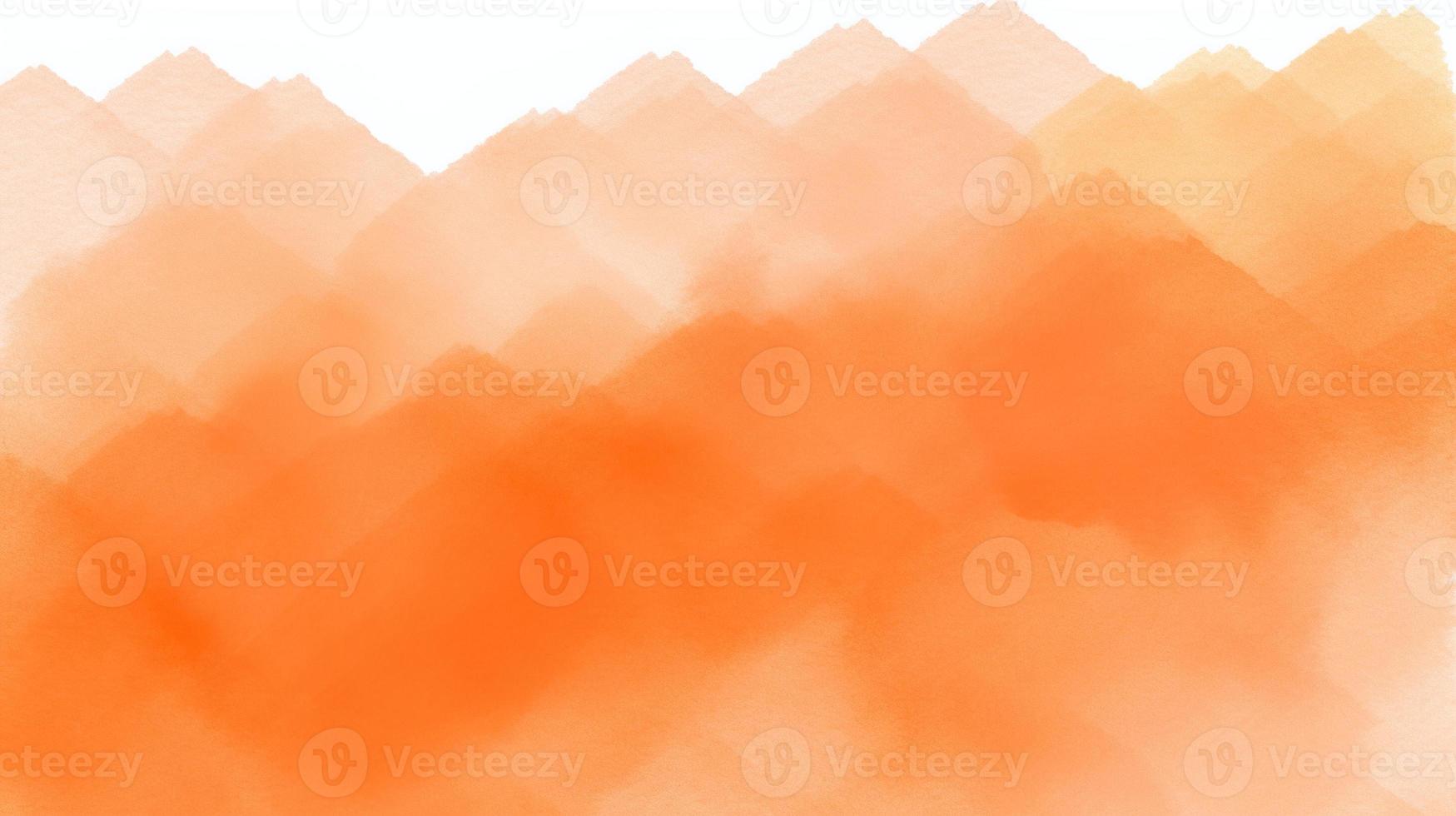 Abstract orange watercolor for background. Digital art painting. Texture paper. photo