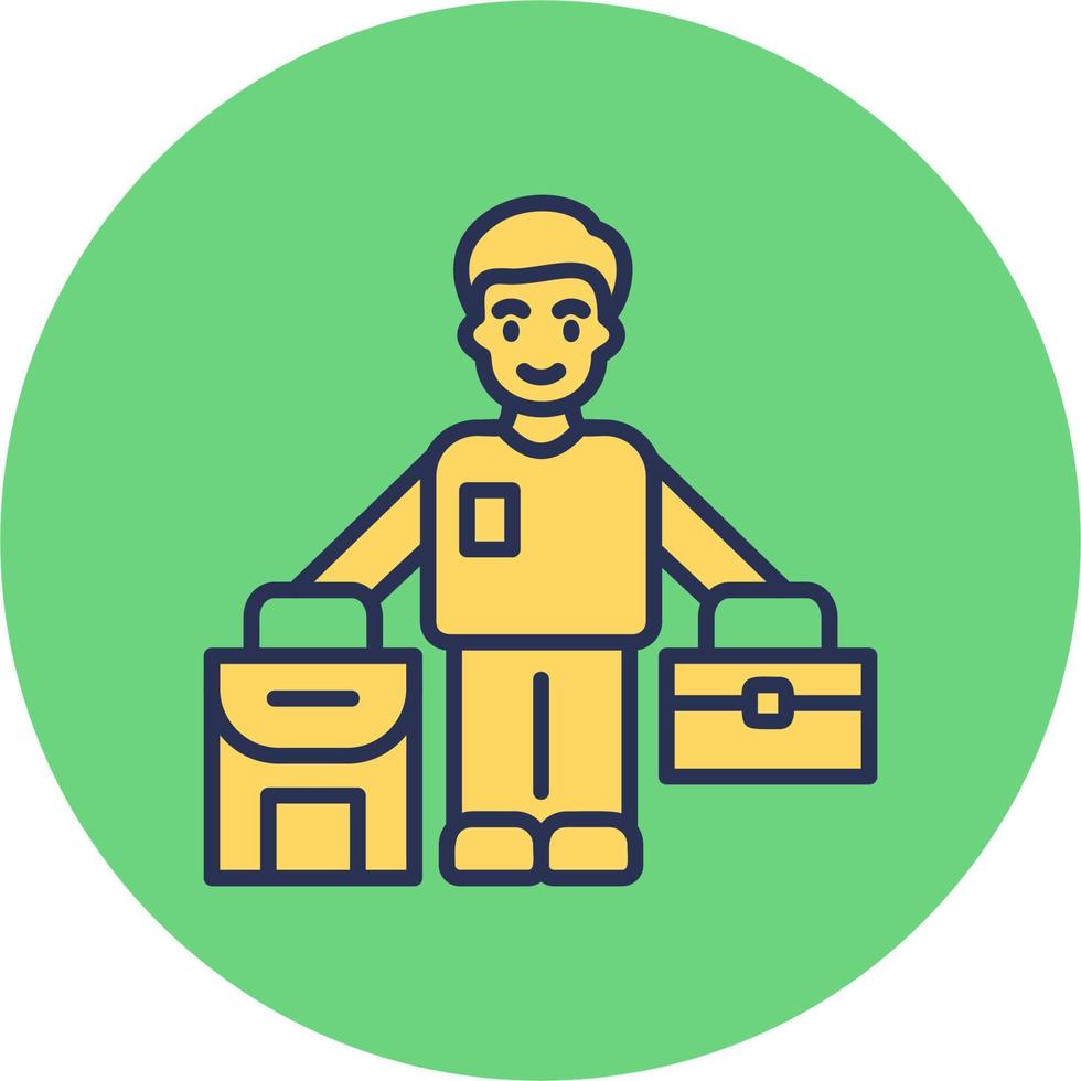 Refugee man Vector Icon