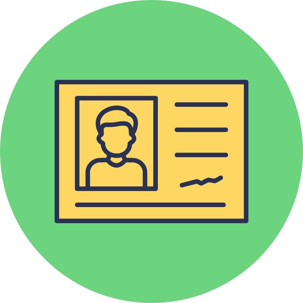 Identification Card Vector Icon