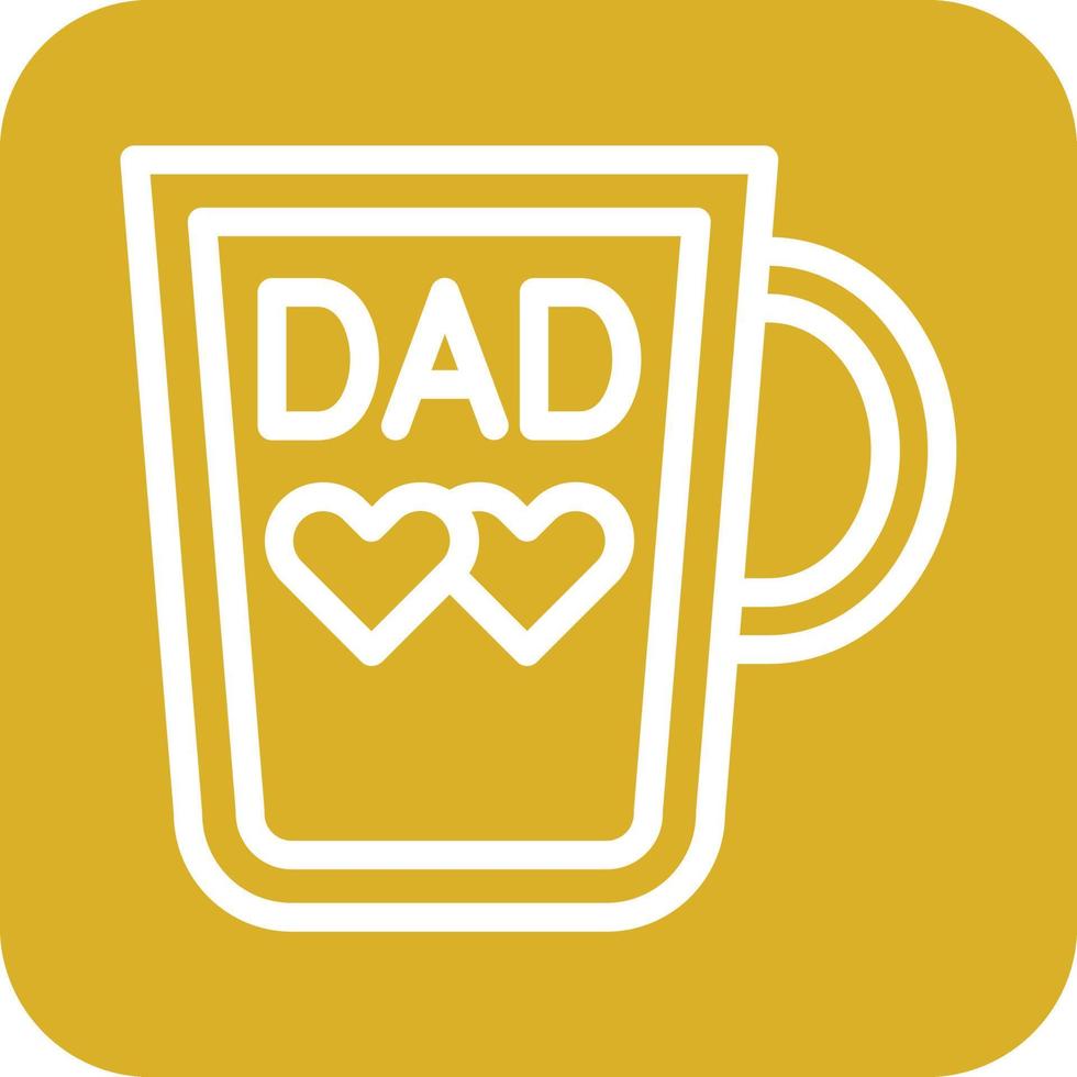 DAD Mug Icon Vector Design