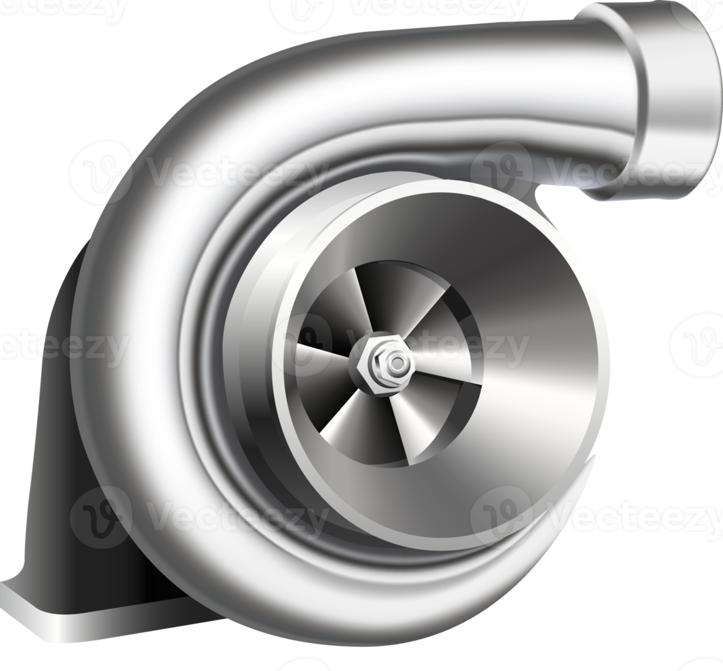 illustration, car turbocharger, compressor realistic 3d icon png