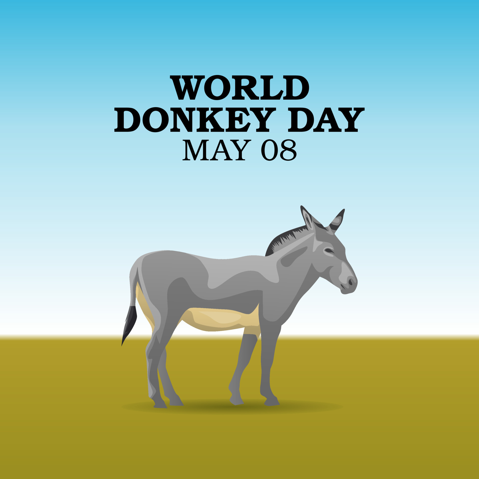vector graphic of world donkey day good for world donkey day