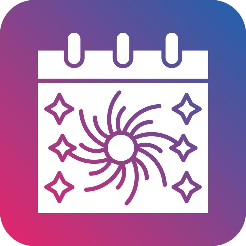 New Year Calendar Icon Vector Design