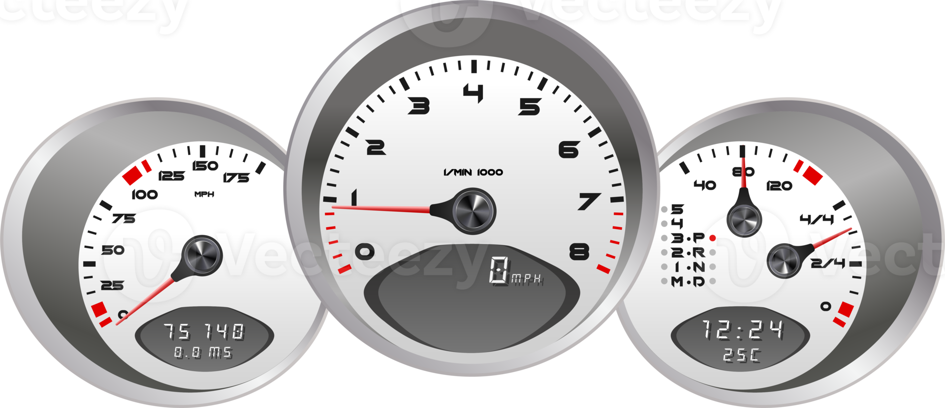 illustration, dashboard car speedometer, steering wheel realistic 3d icon png