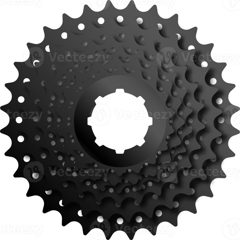 illustration, bicycle cassette, freewheel ratchet png