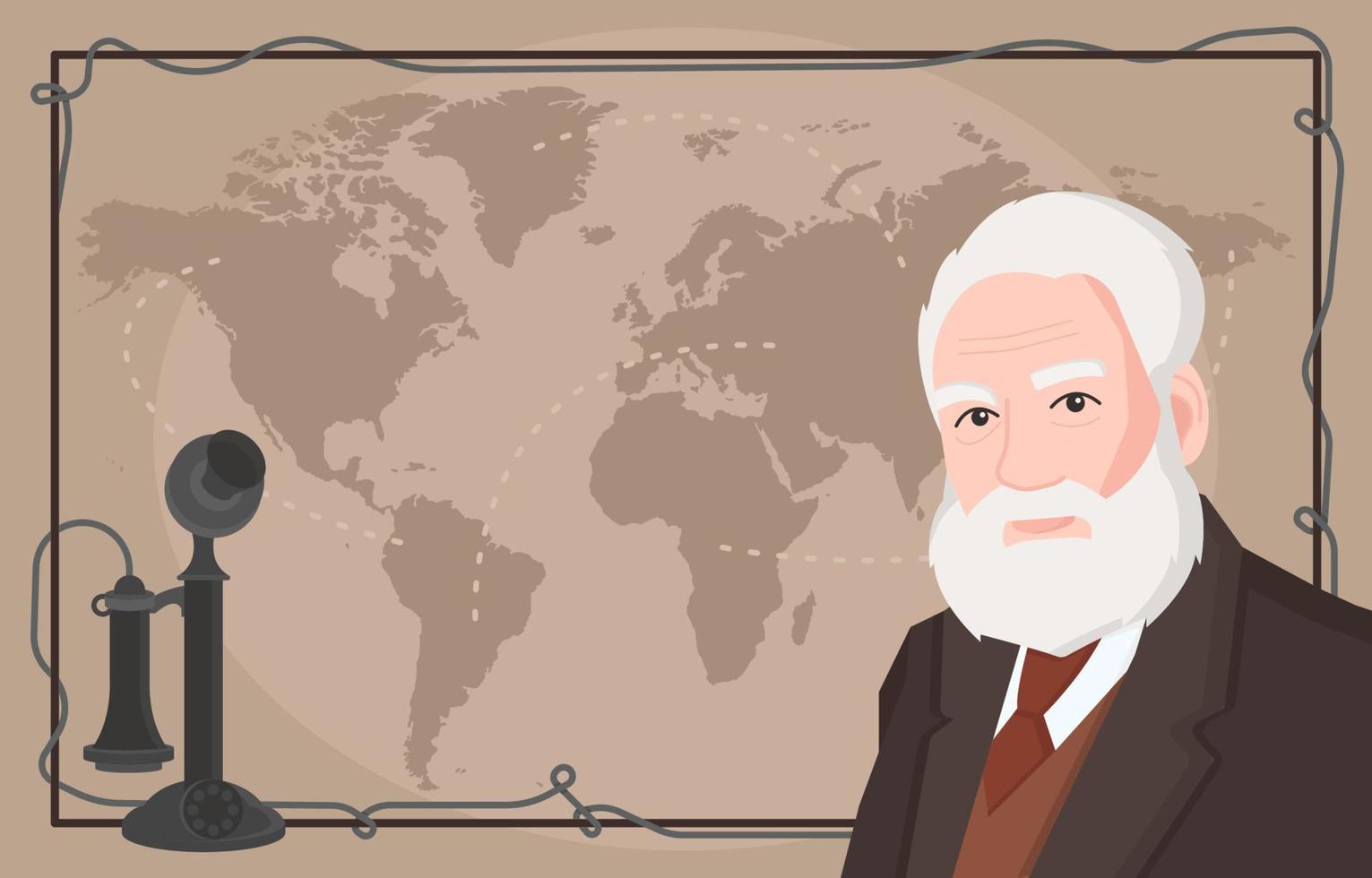 Alexander Graham Bell Day Background vector