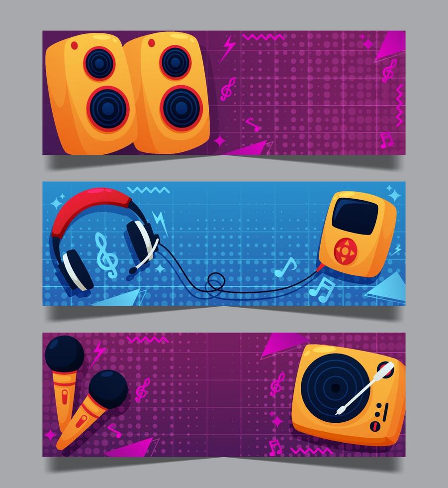 Music Streaming Banner vector