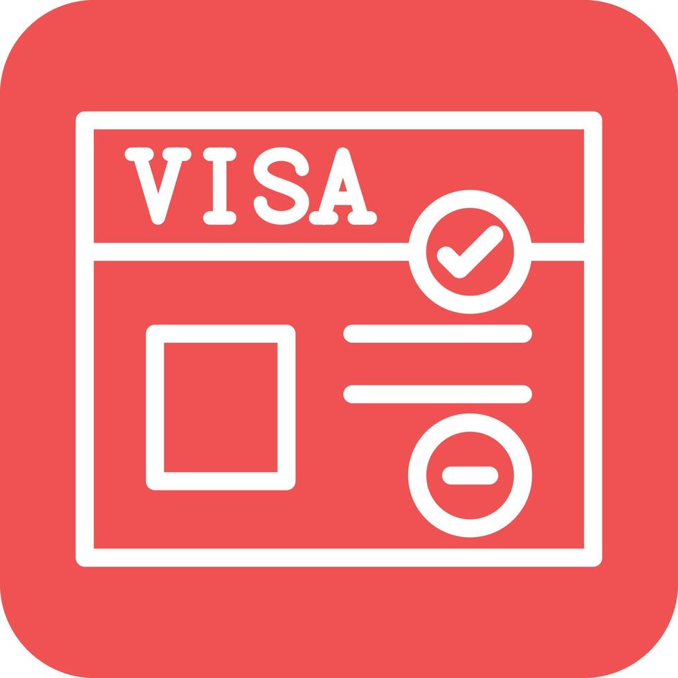 visa icono vector diseño