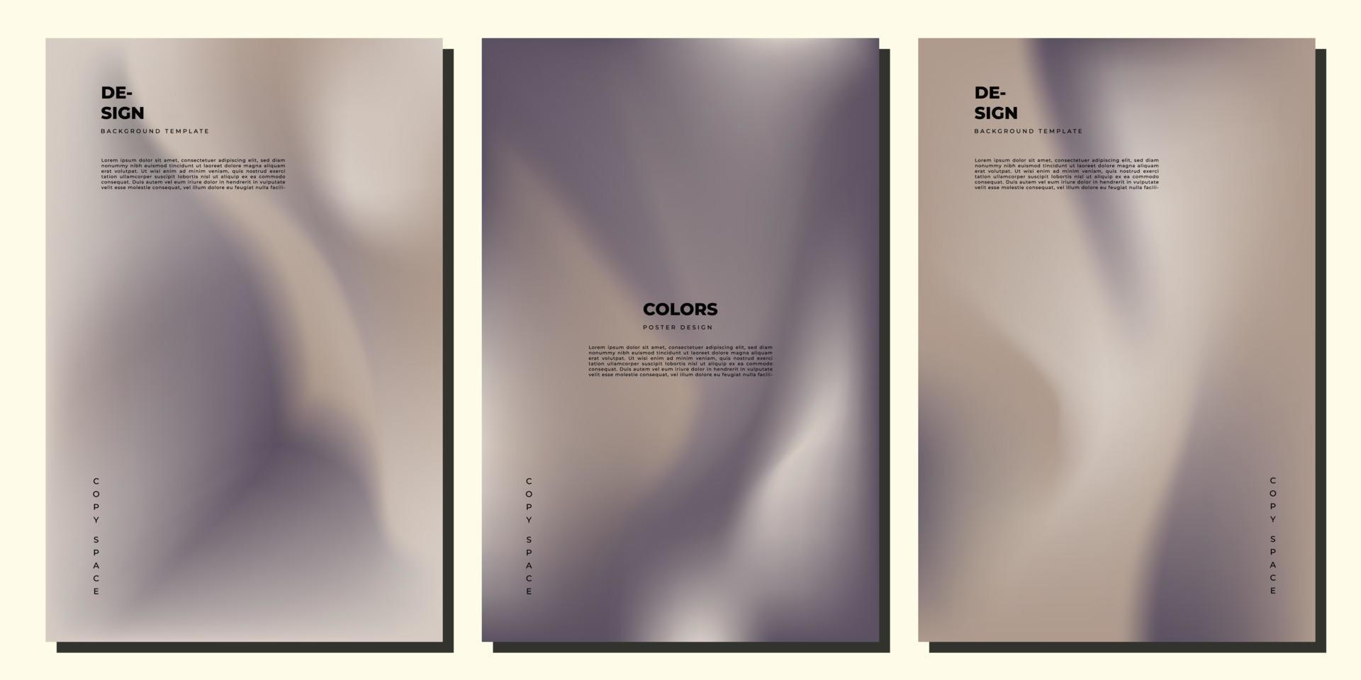 Abstract colors gradient mesh brochure design copy space set vector