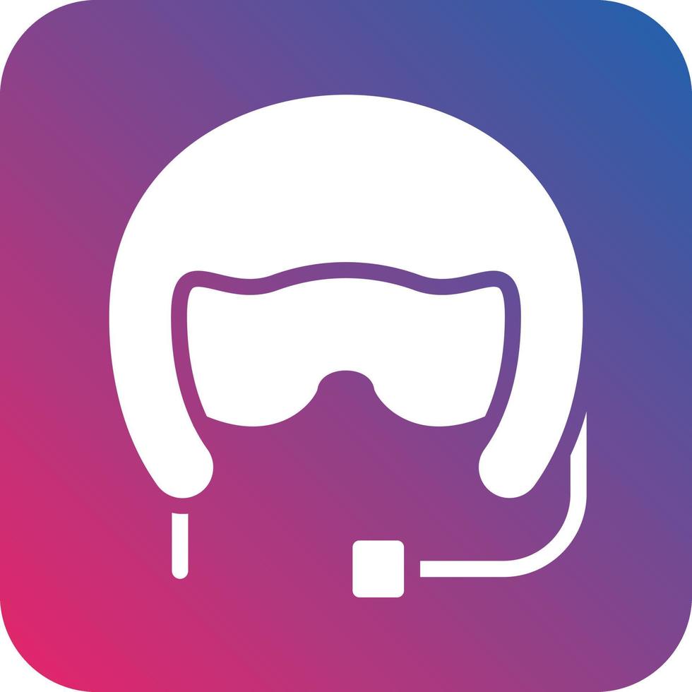 Pilot Helmet Icon Vector Design