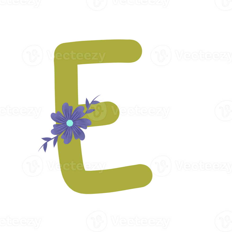 Alphabet With Flower png