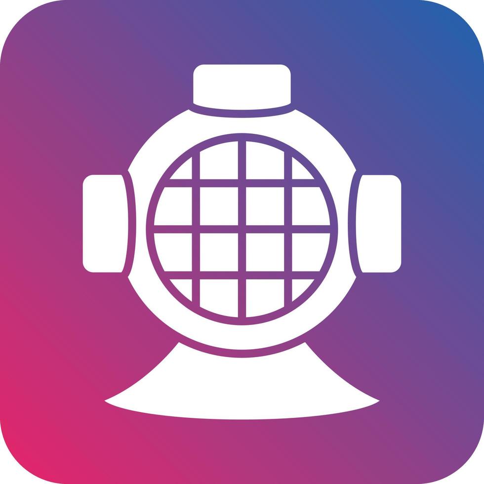 Diving Helmet Icon Vector Design