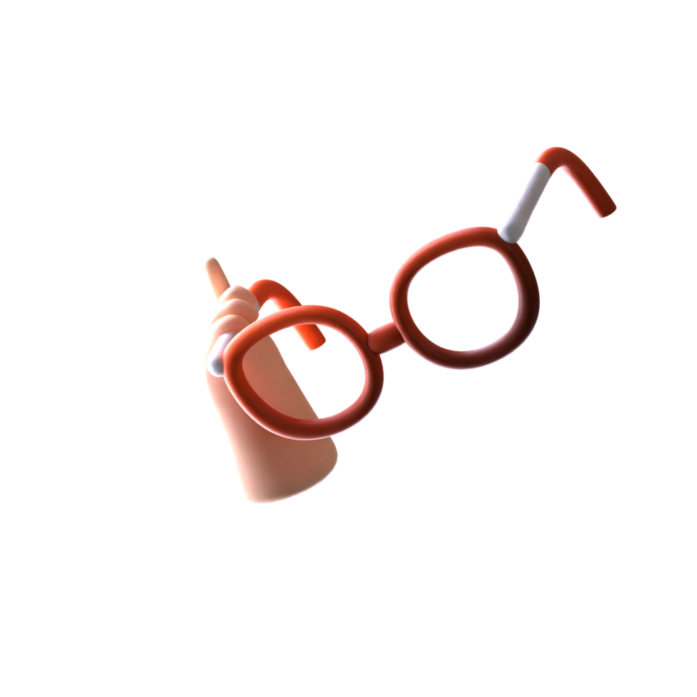 3d design glasses png