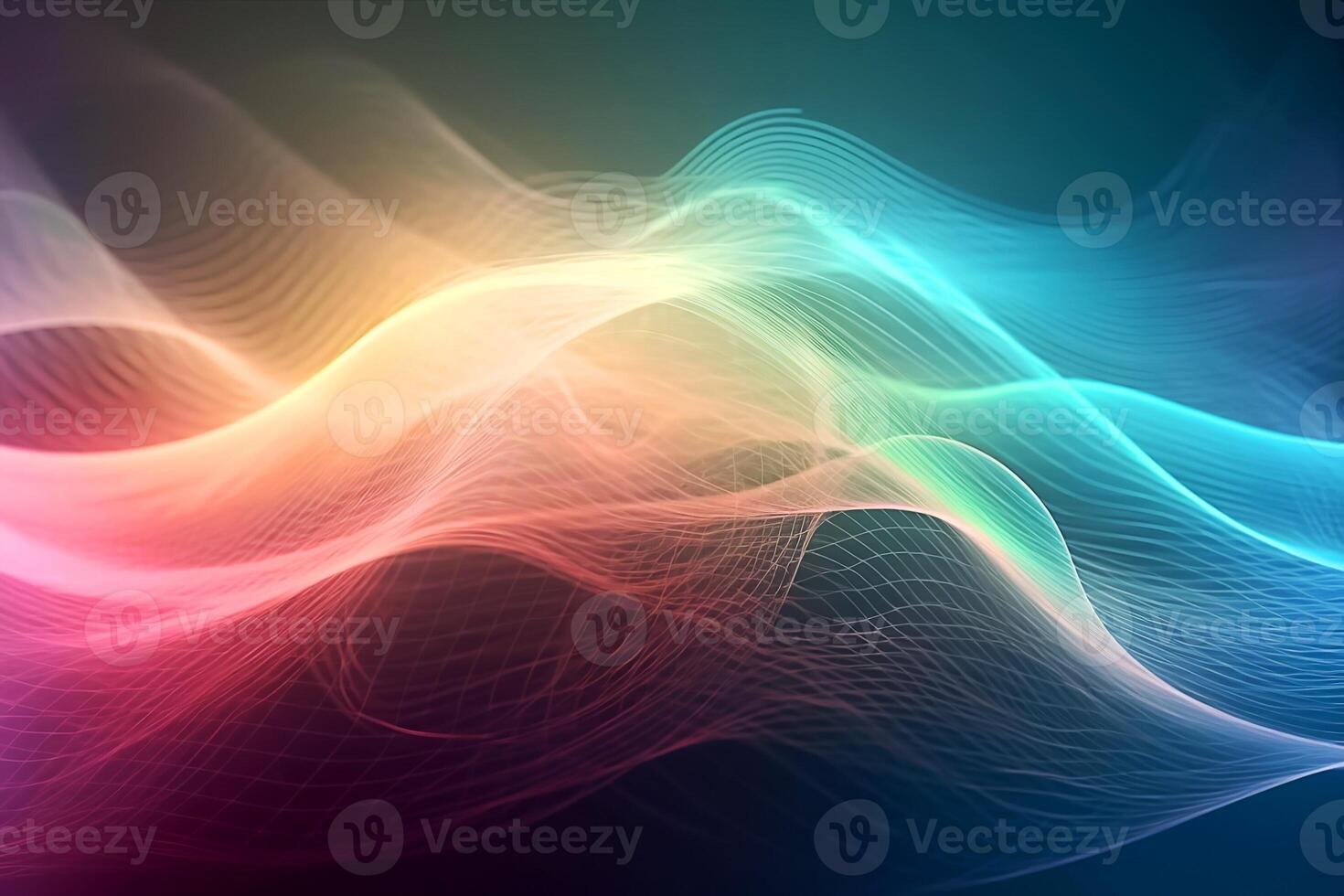 Abstract glowing colorful mesh background. . photo