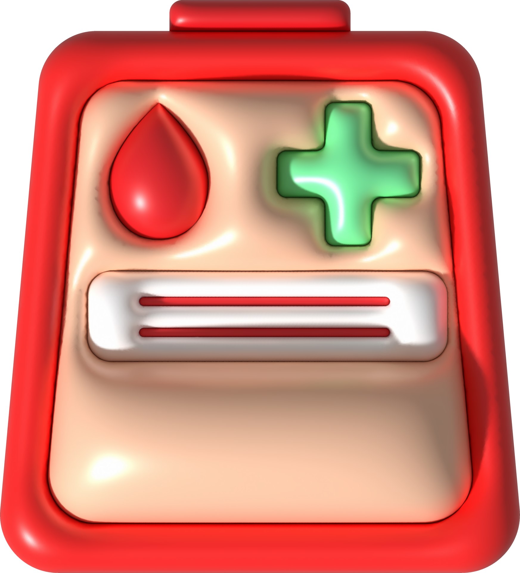 illustration 3D of a blood bag symbol for medical treatment. 22826509 PNG