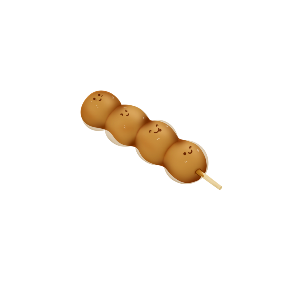 Dango brown sugar with a smiling face png